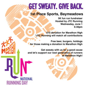 National Running Day Fun Run 5k in Support of Marathon High @ 1st Place Sports Baymeadows Store | Jacksonville | Florida | United States