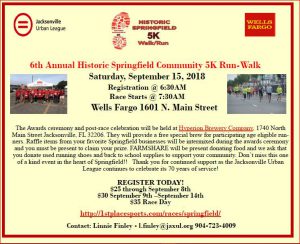 Springfield Community 5k Run-Walk @ Well Fargo Bank | Jacksonville | Florida | United States