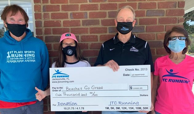 JTC Running Contributes $1000 to Beaches Go Green