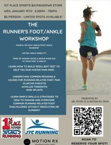 THE RUNNER'S FOOT/ANKLE WORKSHOP @ 1ST PLACE SPORTS BAYMEADOWS STORE