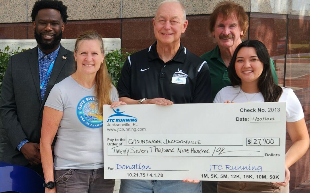 Groundwork Jacksonville Presented with $27,900 Proceeds of the 3rd Annual VyStar Emerald Trail 5k and 10k